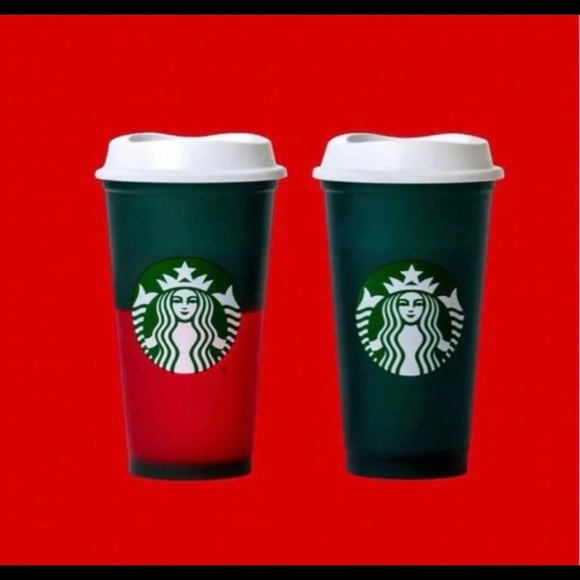 2x Starbucks holiday 2020 Color changing reusable hot (2 cup SET)